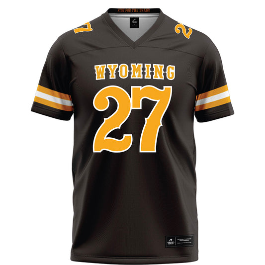 Wyoming - NCAA Football : Joaquin Sandoval - Brown Football Jersey