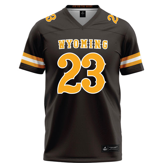 Wyoming - NCAA Football : Jones Thomas - Brown Football Jersey-0