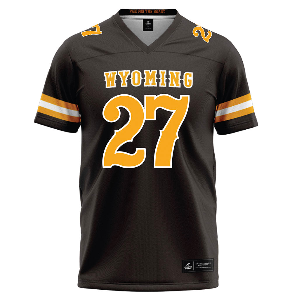 Wyoming - NCAA Football : Dontae Burch - Brown Football Jersey-0