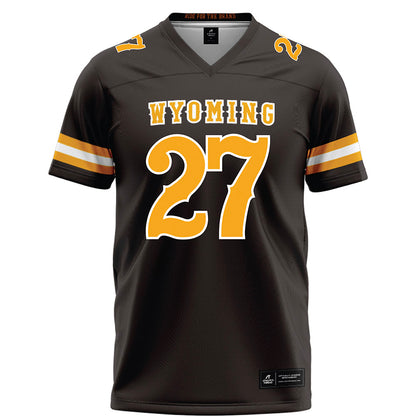 Wyoming - NCAA Football : Dontae Burch - Brown Football Jersey-0