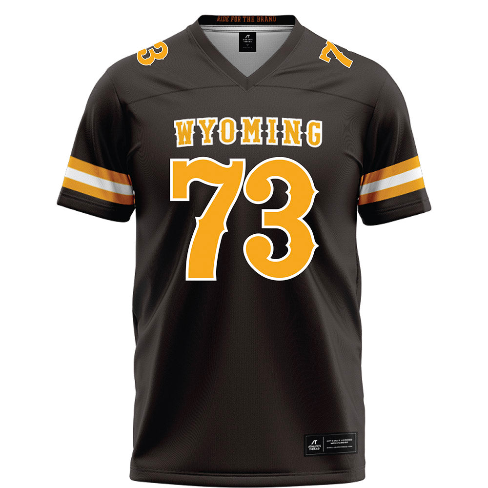 Wyoming - NCAA Football : Caleb Hall - Brown Football Jersey-0