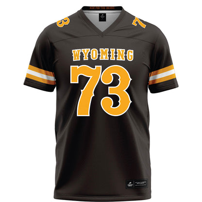 Wyoming - NCAA Football : Caleb Hall - Brown Football Jersey-0