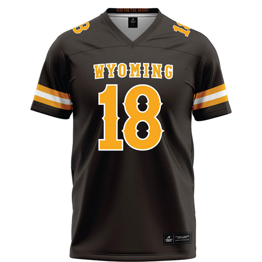 Wyoming - NCAA Football : Bart Edmiston - Brown Football Jersey-0