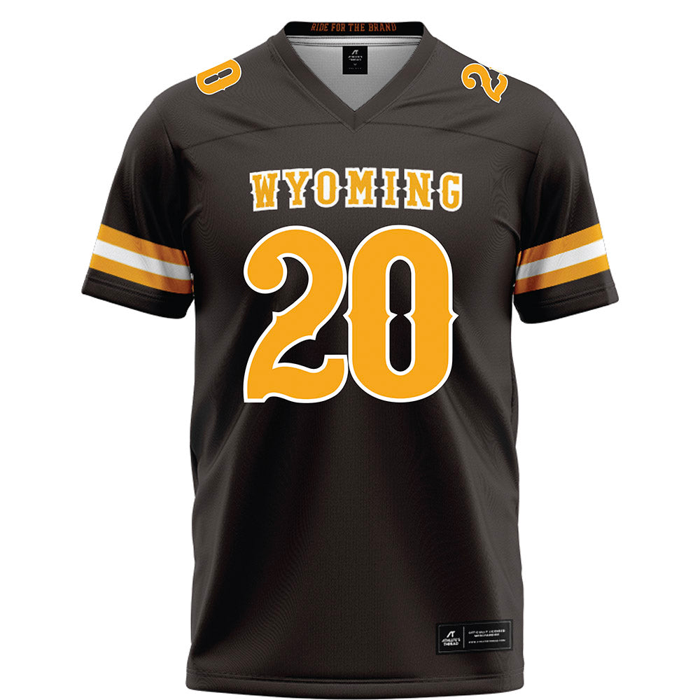 Wyoming - NCAA Football : Dainsus Miller - Brown Football Jersey-0