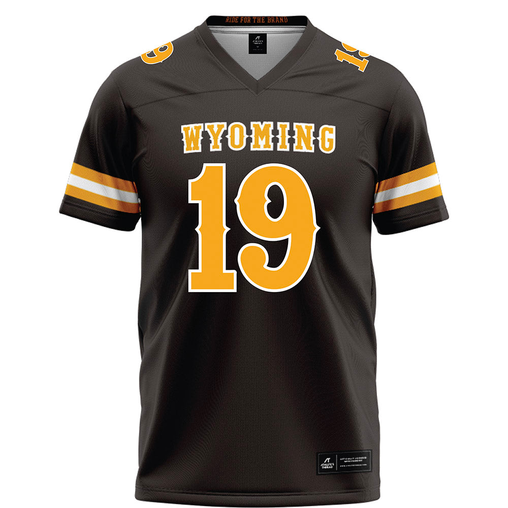 Wyoming - NCAA Football : Caleb Cooley - Brown Football Jersey