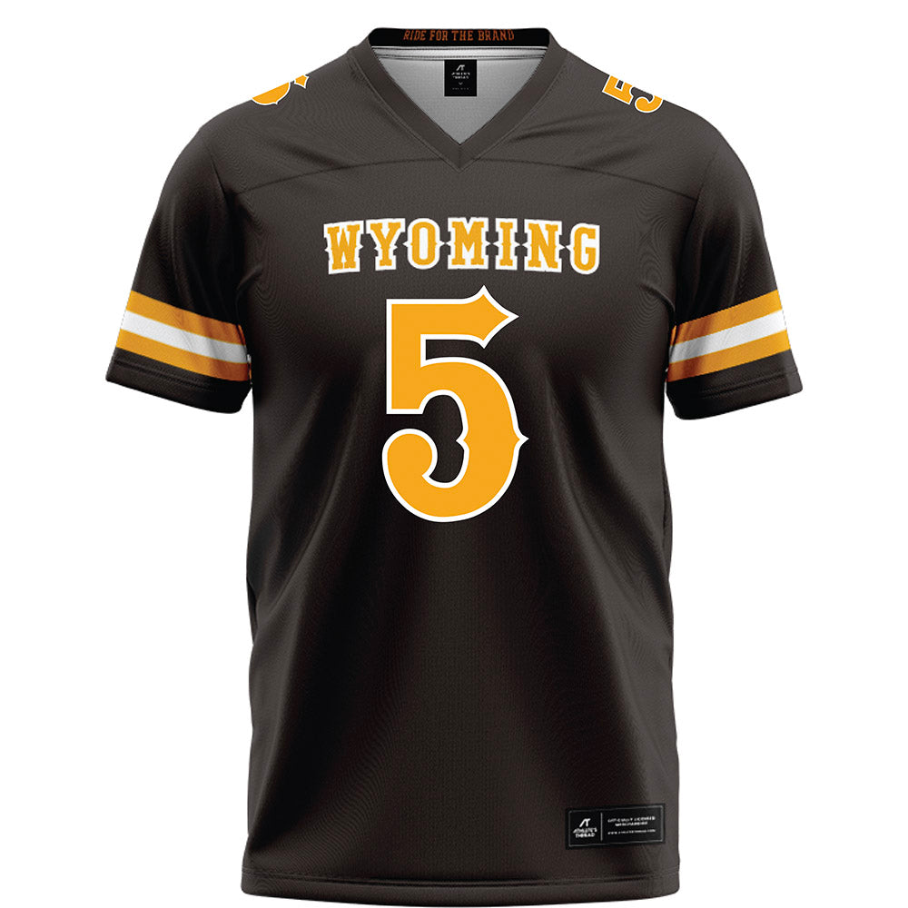 Wyoming - NCAA Football : Terron Kellman - Brown Football Jersey-0