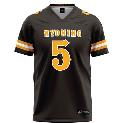 Wyoming - NCAA Football : Terron Kellman - Brown Football Jersey-0