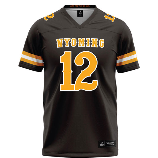 Wyoming - NCAA Football : Desman Hearns - Brown Football Jersey-0