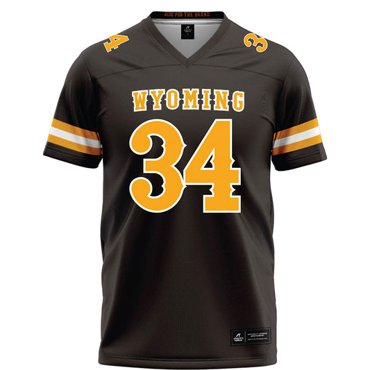 Wyoming - NCAA Football : Braden Siders - Brown Football Jersey