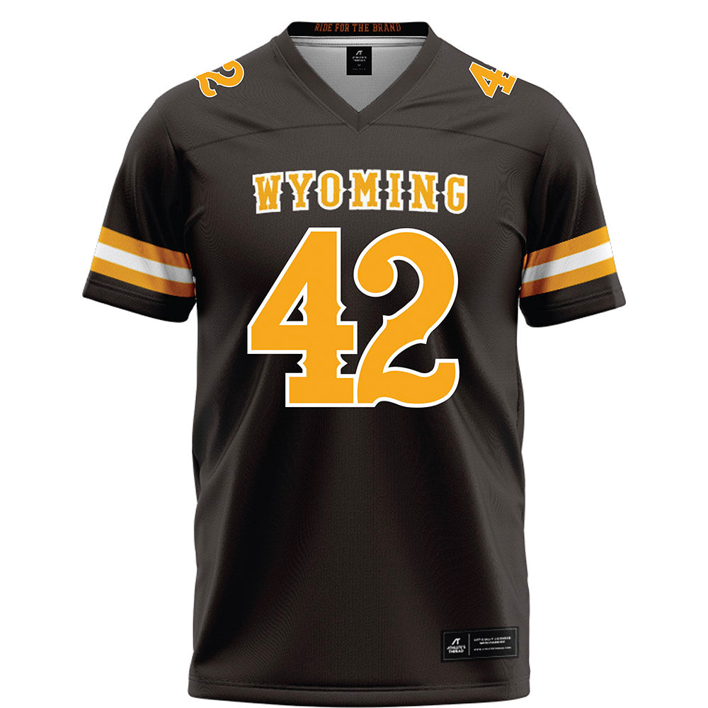 Wyoming - NCAA Football : Ethan Stuhlsatz - Brown Football Jersey-0