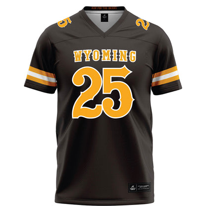 Wyoming - NCAA Football : Brooklyn Cheek - Brown Football Jersey-0