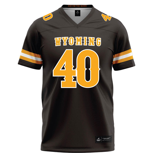 Wyoming - NCAA Football : Tyce Westland - Brown Football Jersey