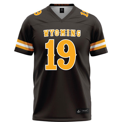 Wyoming - NCAA Football : Charlie Coenen - Brown Football Jersey-0