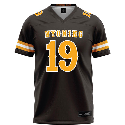 Wyoming - NCAA Football : Charlie Coenen - Brown Football Jersey-0