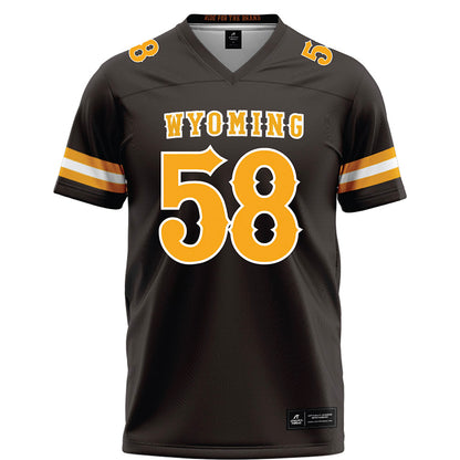 Wyoming - NCAA Football : Jordan Turnbull - Brown Football Jersey