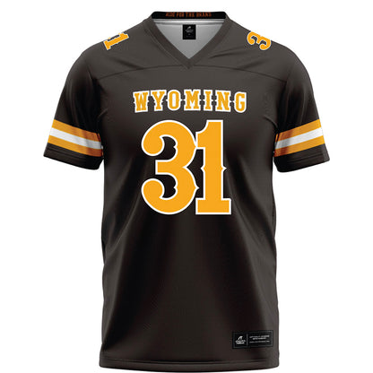 Wyoming - NCAA Football : Tyson Deen - Brown Football Jersey-0