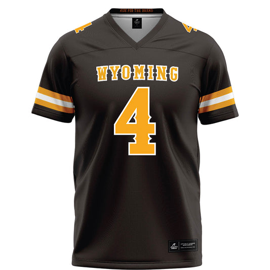 Wyoming - NCAA Football : Damashja Harris - Brown Football Jersey-0