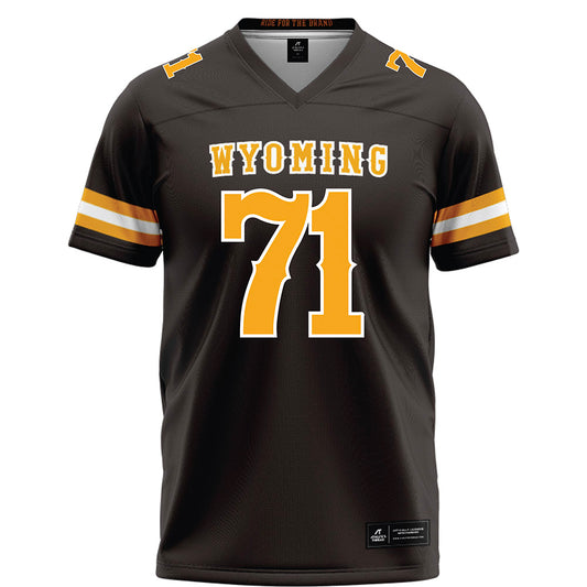 Wyoming - NCAA Football : Jake Davies - Brown Football Jersey