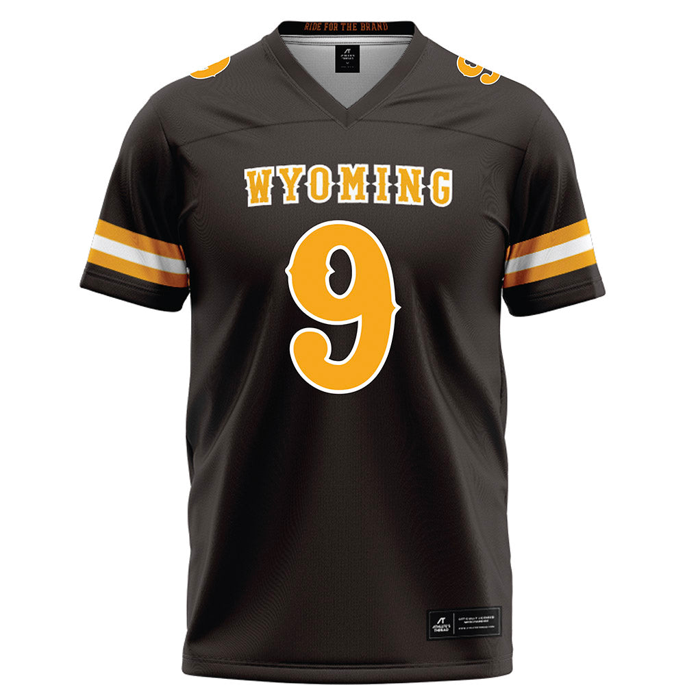 Wyoming - NCAA Football : Brayden Johnson - Brown Football Jersey-0
