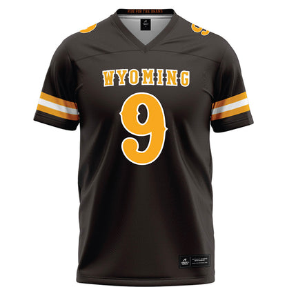 Wyoming - NCAA Football : Brayden Johnson - Brown Football Jersey-0
