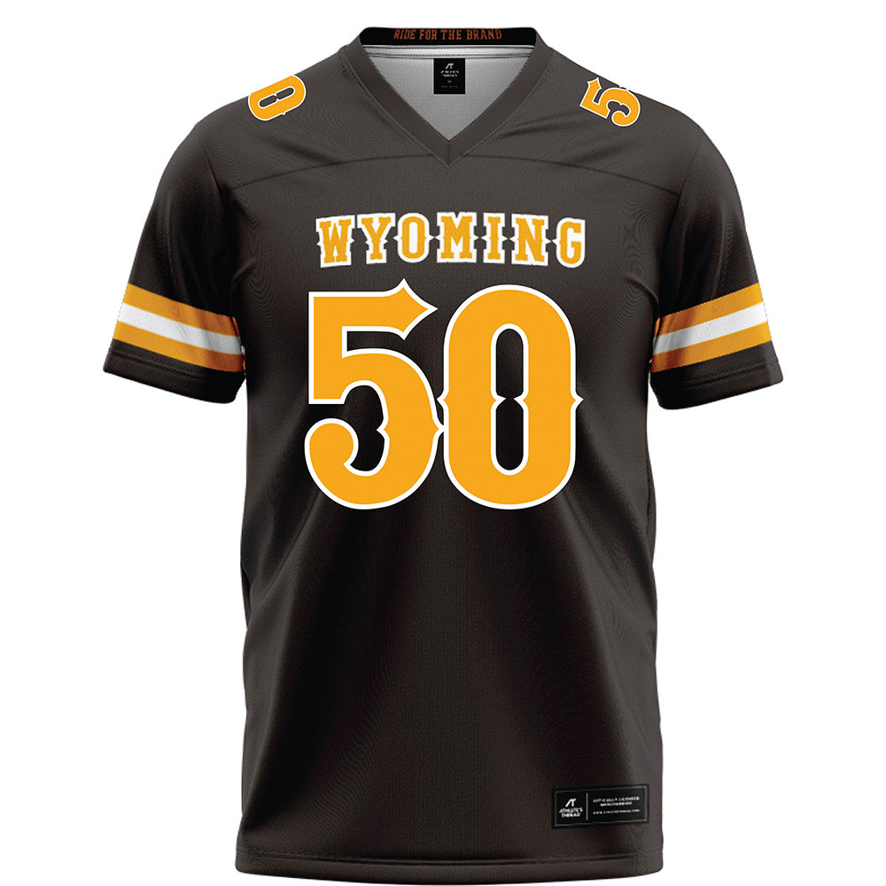 Wyoming - NCAA Football : Giovanni Panozzo - Brown Football Jersey-0