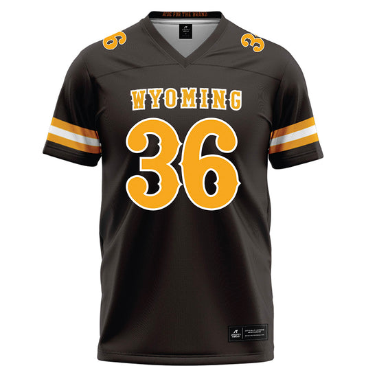 Wyoming - NCAA Football : Jack Harvey - Brown Football Jersey