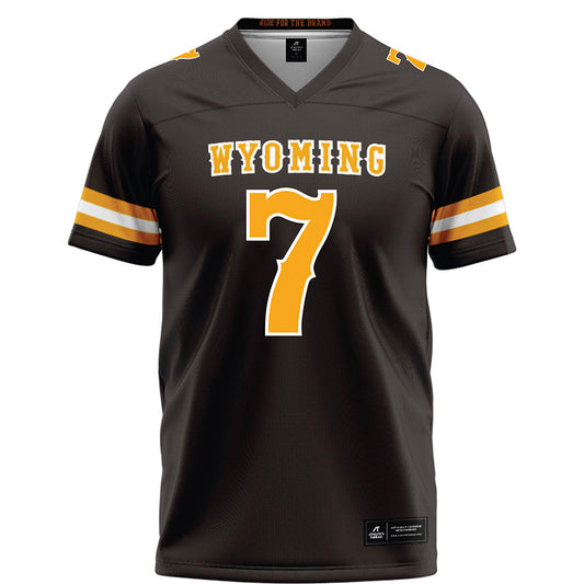 Wyoming - NCAA Football : Mason Drube - Brown Football Jersey-0