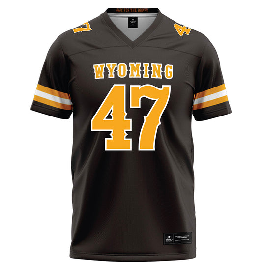 Wyoming - NCAA Football : Jason Handy - Brown Football Jersey-0