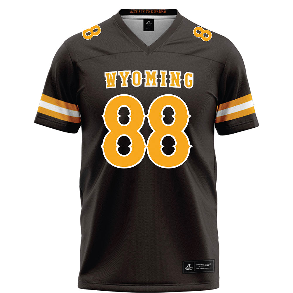 Wyoming - NCAA Football : Tell Wade - Brown Football Jersey
