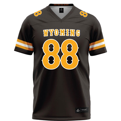 Wyoming - NCAA Football : Tell Wade - Brown Football Jersey