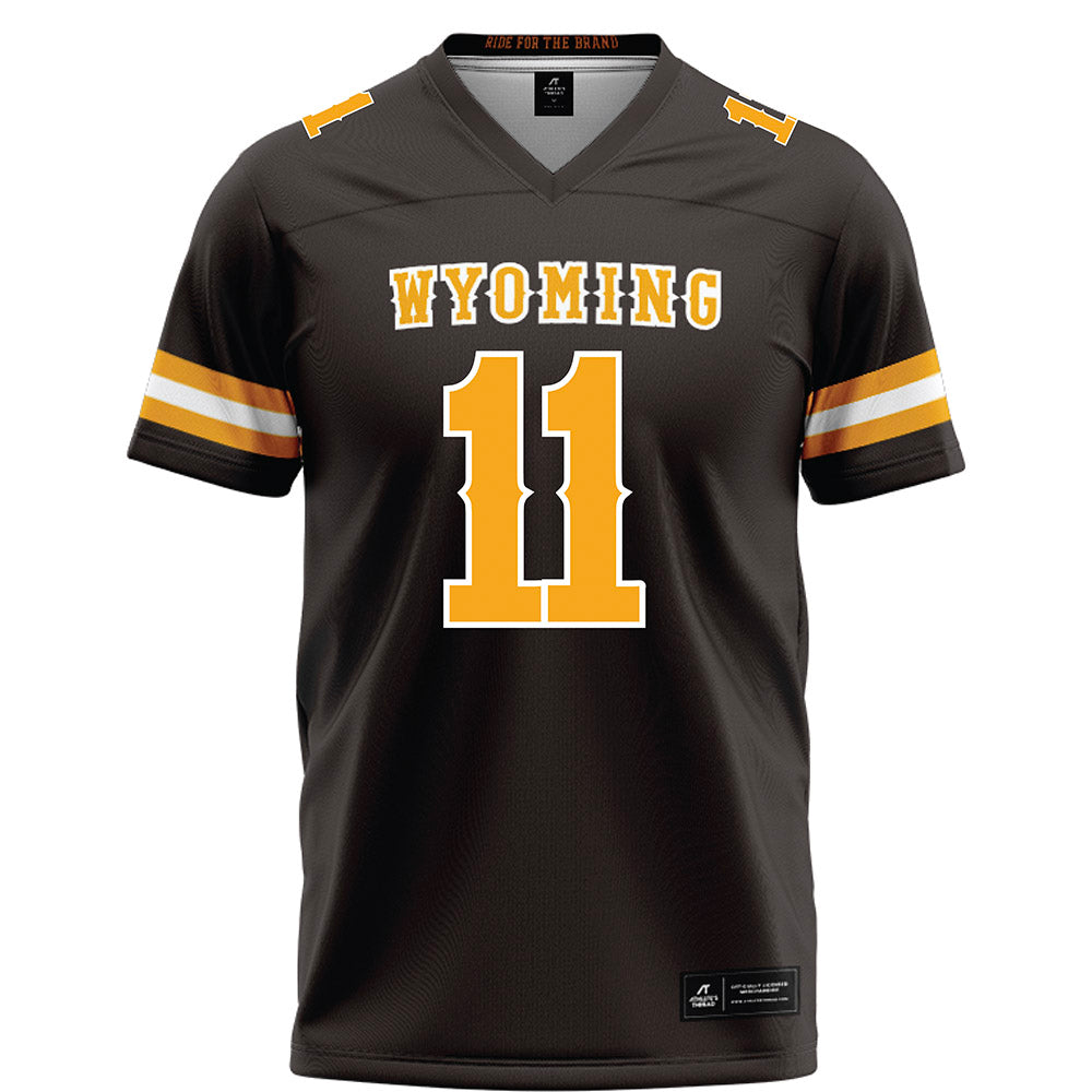 Wyoming - NCAA Football : Michael Fitzgerald - Brown Football Jersey-0
