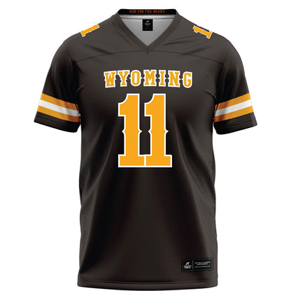Wyoming - NCAA Football : Michael Fitzgerald - Brown Football Jersey-0