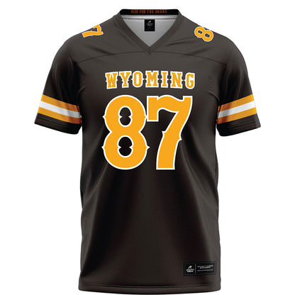 Wyoming - NCAA Football : Isaac Schoenfeld - Brown Football Jersey