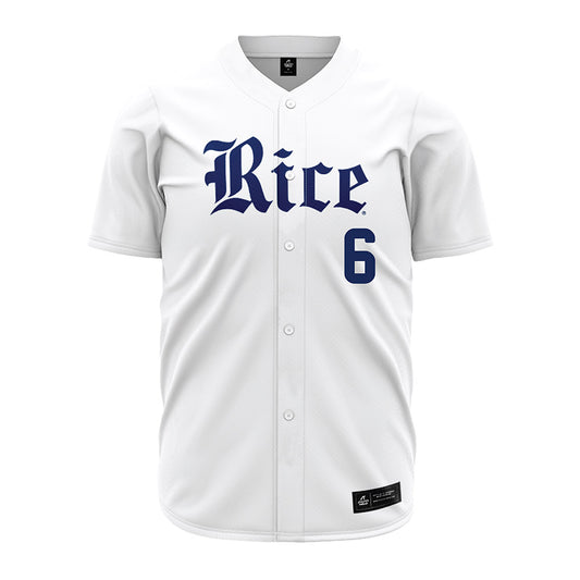 Rice - NCAA Baseball : LJ Layhew - White Jersey-0