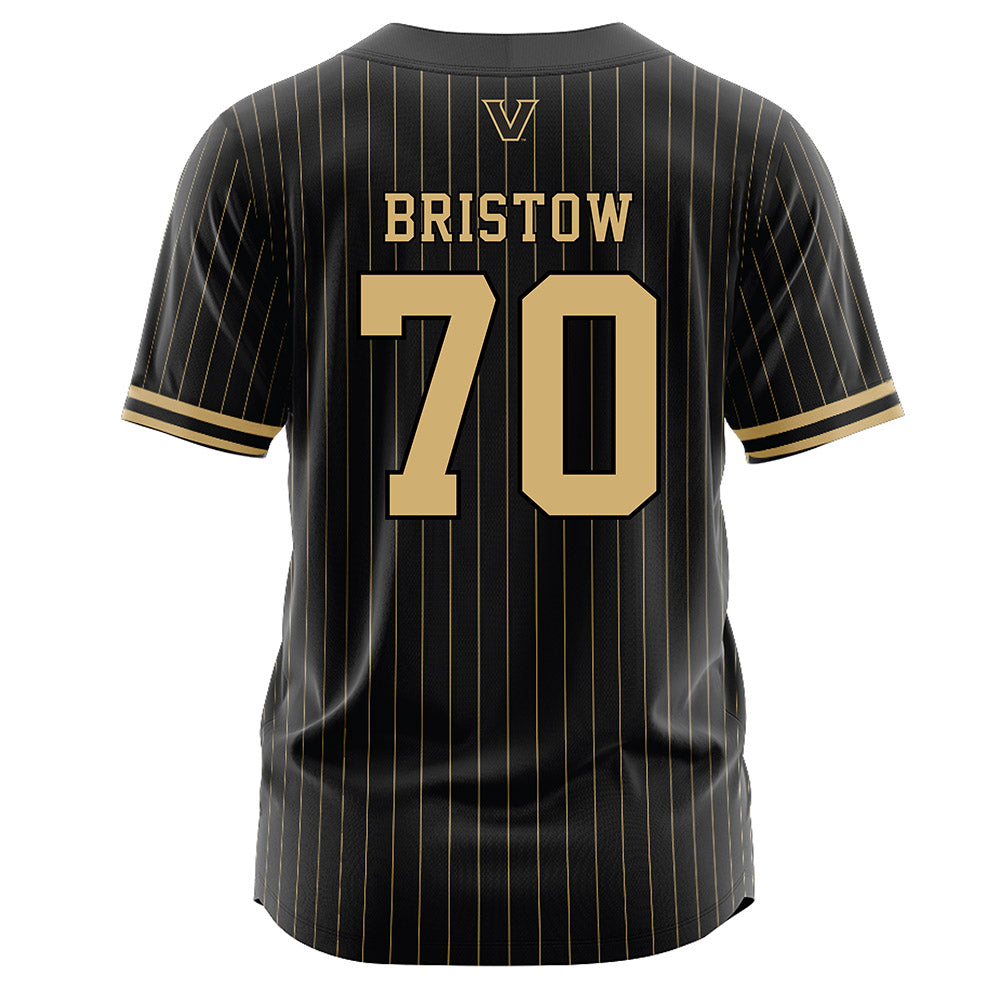 Vanderbilt - NCAA Baseball : Tristan Bristow - Black Jersey-1