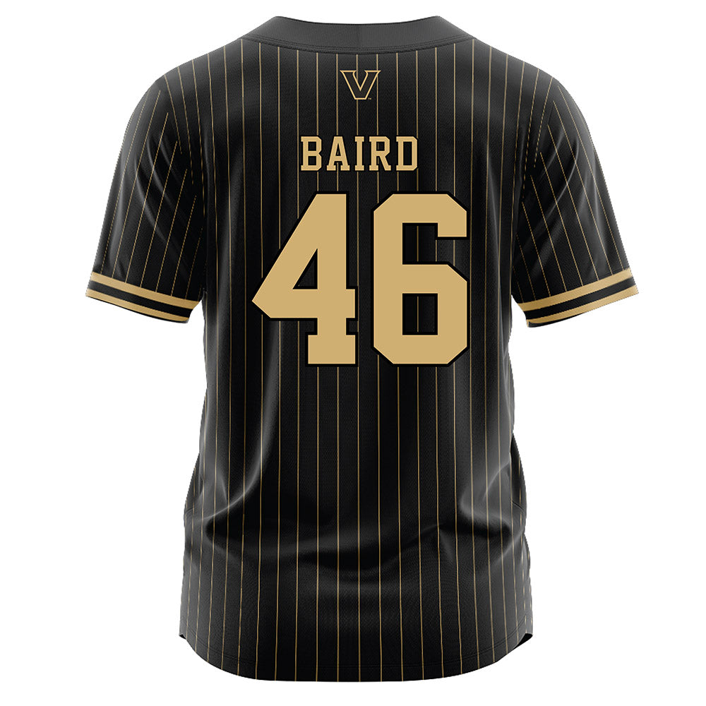Vanderbilt - NCAA Baseball : Tyler Baird - Black Jersey-1
