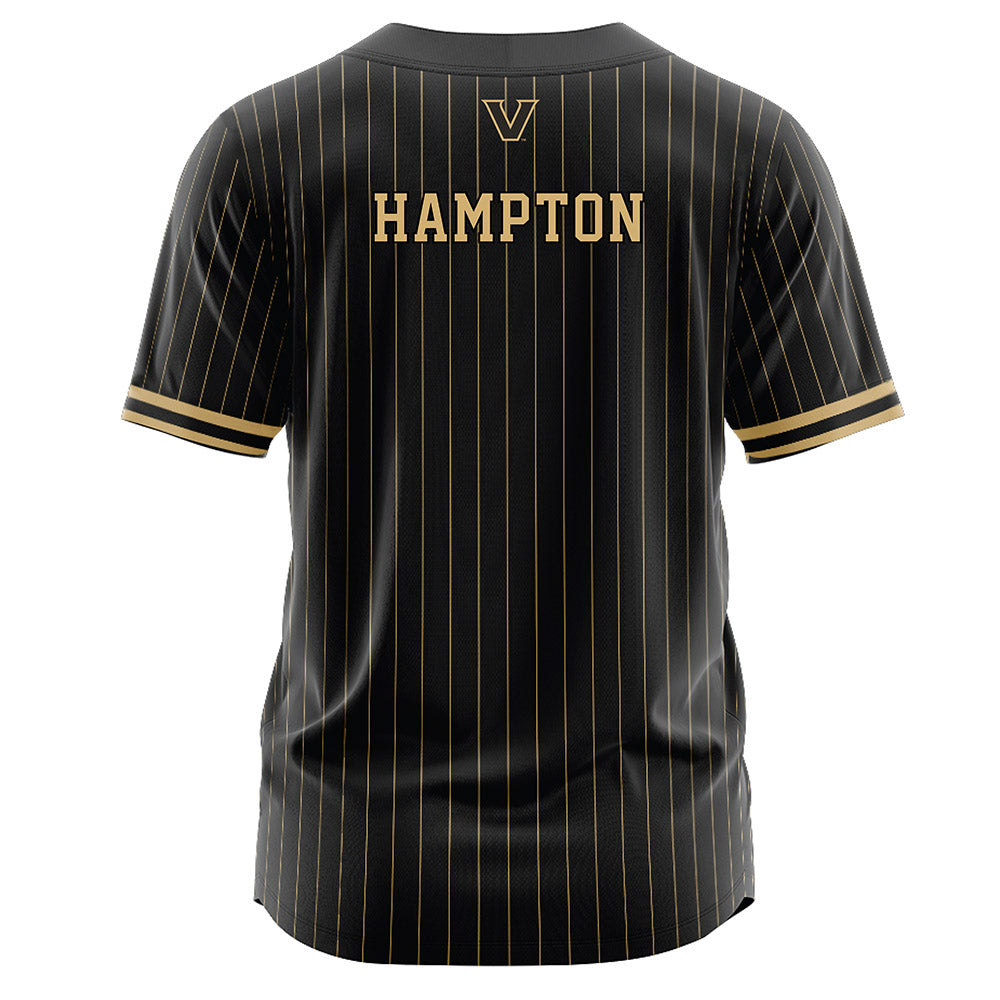 Vanderbilt - NCAA Baseball : Will Hampton - Black Jersey-1