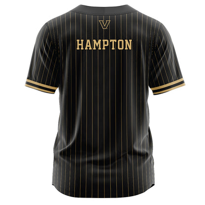Vanderbilt - NCAA Baseball : Will Hampton - Black Jersey-1