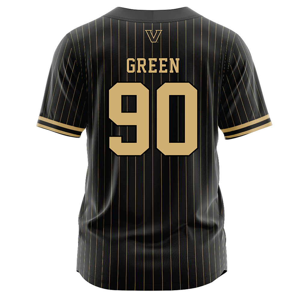 Vanderbilt - NCAA Baseball : Miller Green - Black Jersey-1