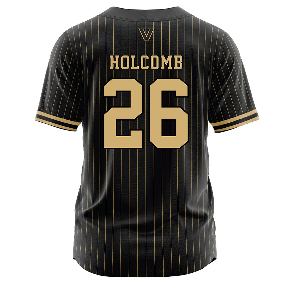 Vanderbilt - NCAA Baseball : Braden Holcomb - Black Jersey-1