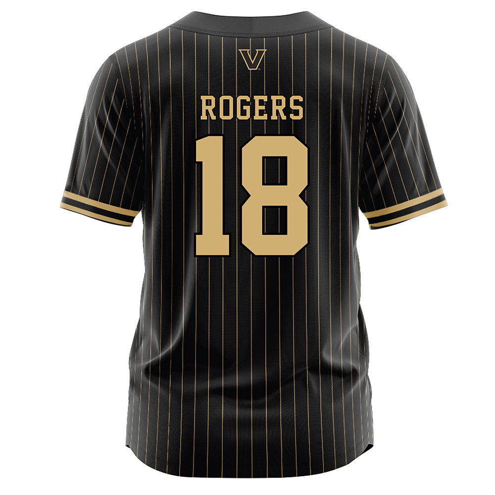 Vanderbilt - NCAA Baseball : John Rogers - Black Jersey-1