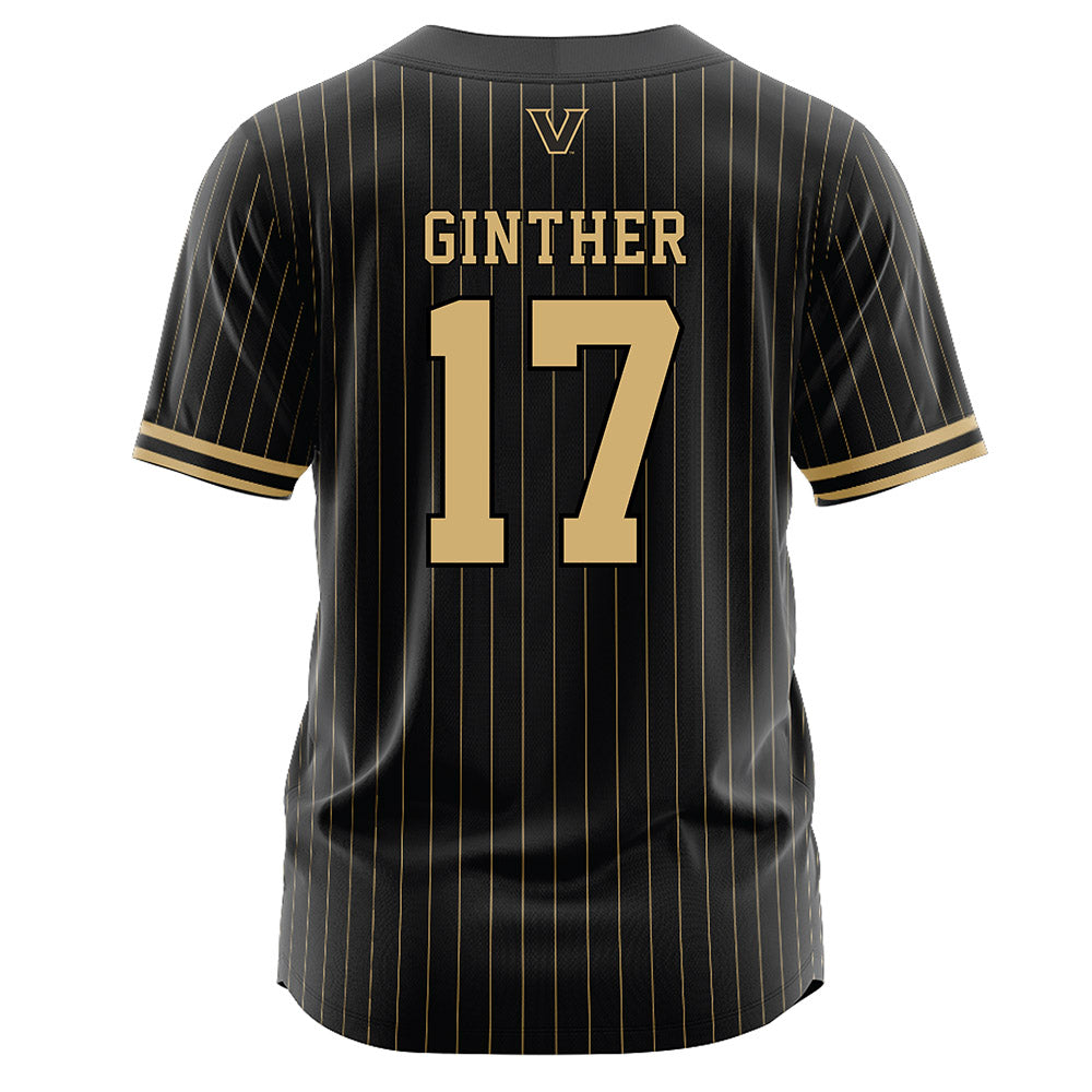 Vanderbilt - NCAA Baseball : Ryan Ginther - Black Jersey-1