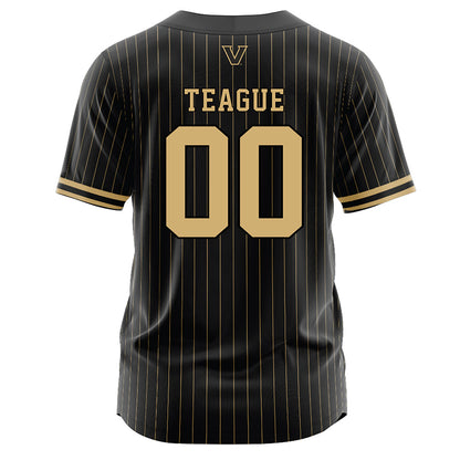 Vanderbilt - NCAA Baseball : Nathan Teague - Black Jersey-1