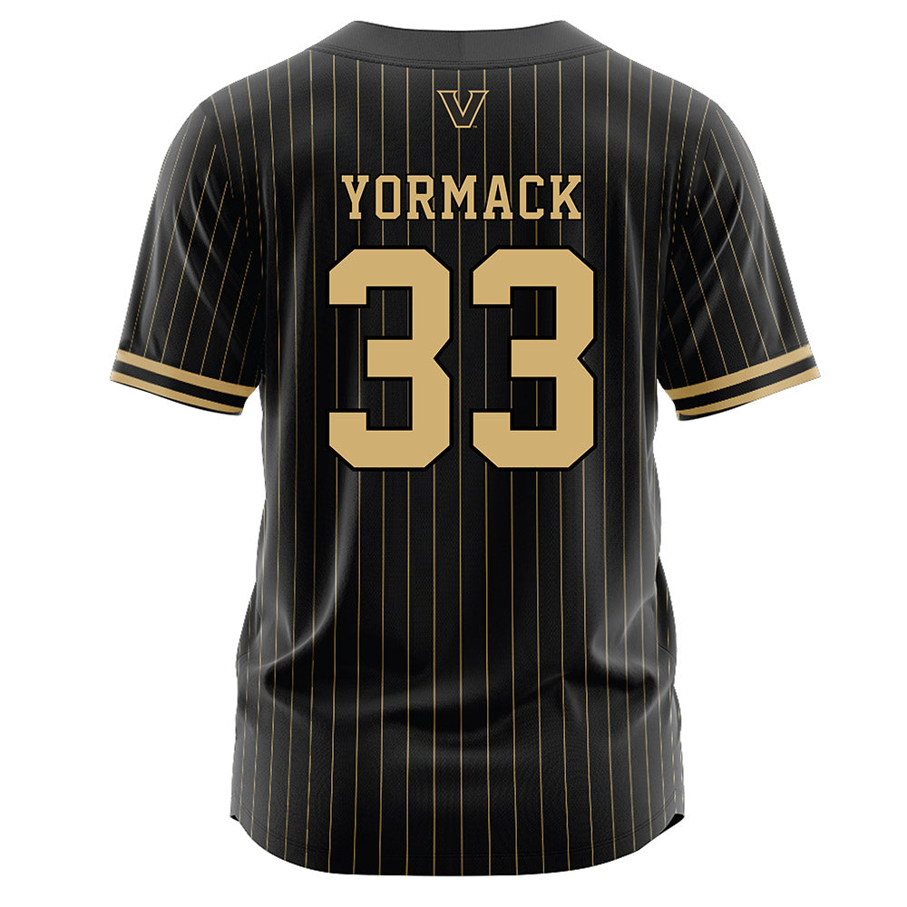 Vanderbilt - NCAA Baseball : Ryan Yormack - Black Jersey-1