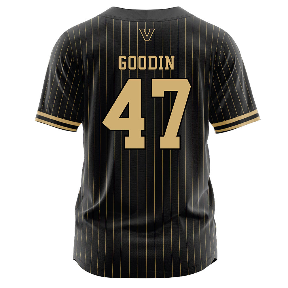 Vanderbilt - NCAA Baseball : Tommy Goodin - Black Jersey-1
