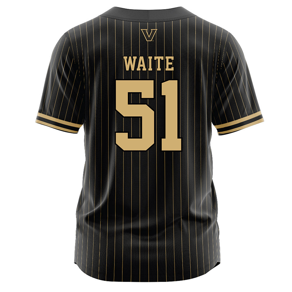 Vanderbilt - NCAA Baseball : Ryker Waite - Black Jersey-1