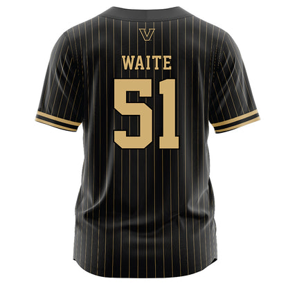 Vanderbilt - NCAA Baseball : Ryker Waite - Black Jersey-1