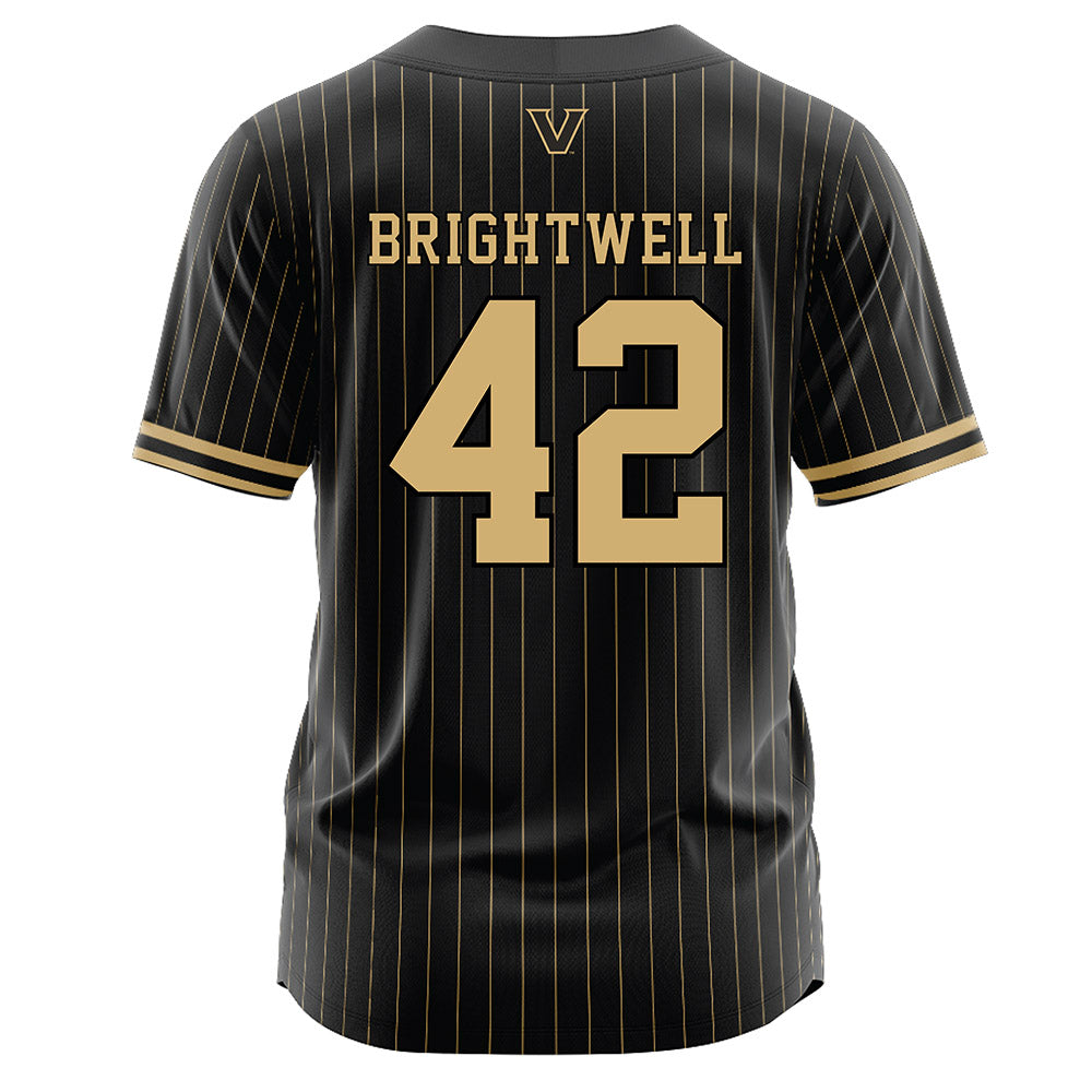Vanderbilt - NCAA Baseball : Collin Brightwell - Black Jersey-1