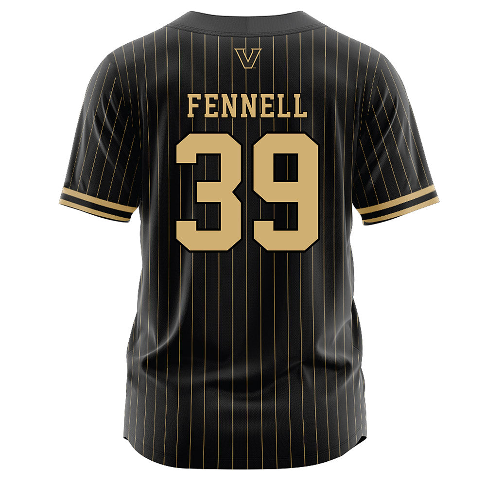 Vanderbilt - NCAA Baseball : Connor Fennell - Black Jersey-1