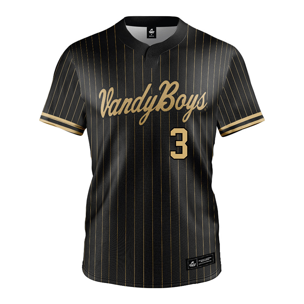 Vanderbilt - NCAA Baseball : Jayden Davis - Black Jersey-0